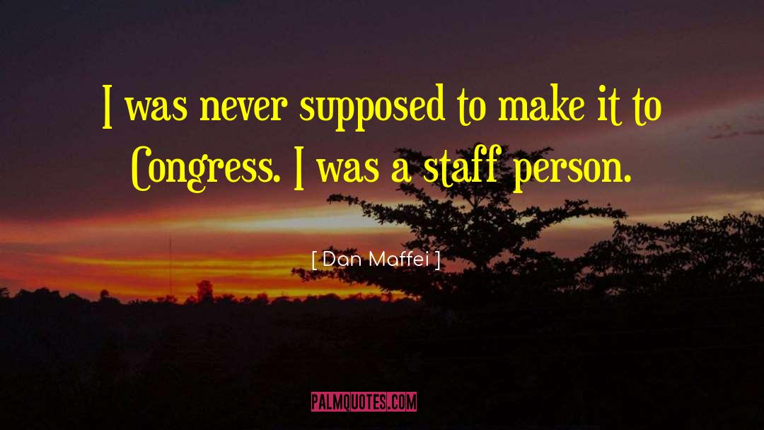 Dan Maffei Quotes: I was never supposed to