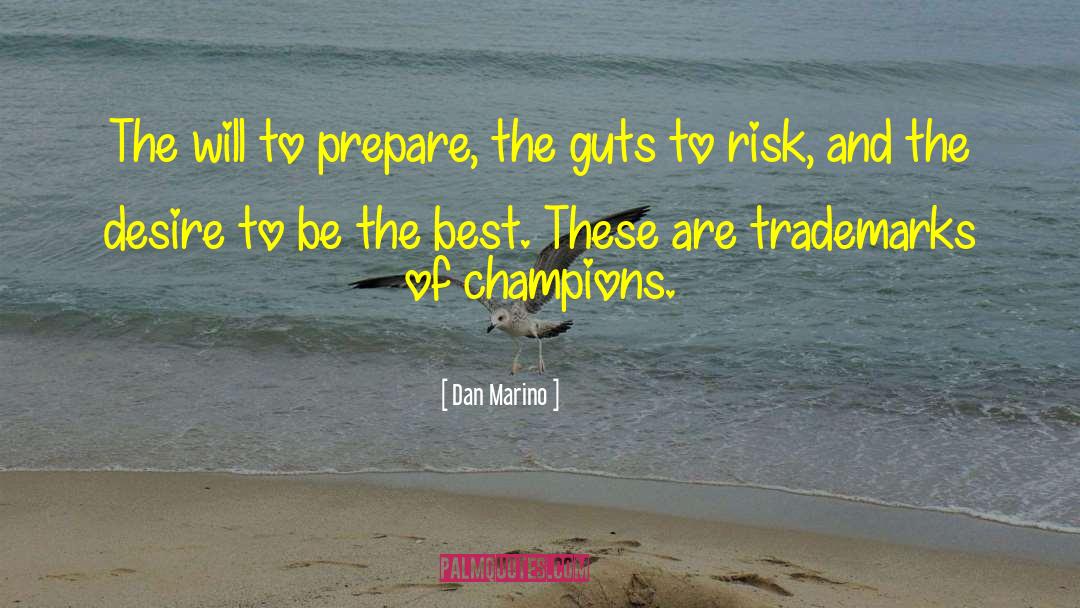 Dan Marino Quotes: The will to prepare, the