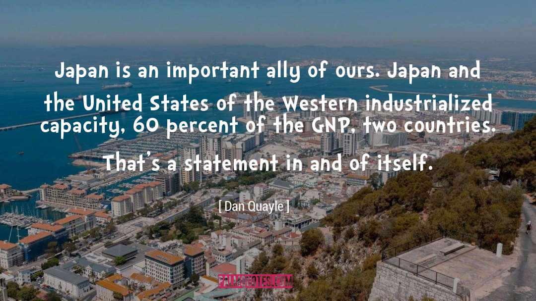 Dan Quayle Quotes: Japan is an important ally