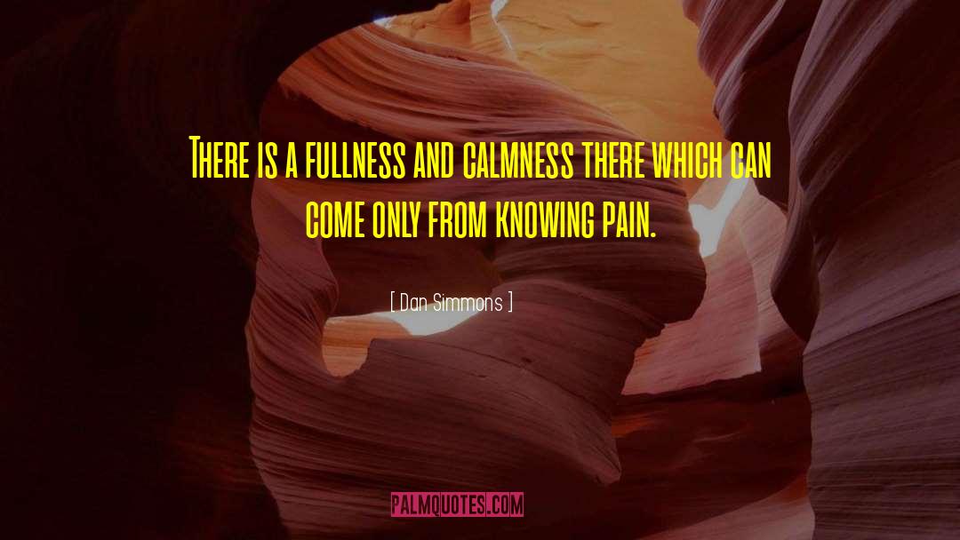 Dan Simmons Quotes: There is a fullness and