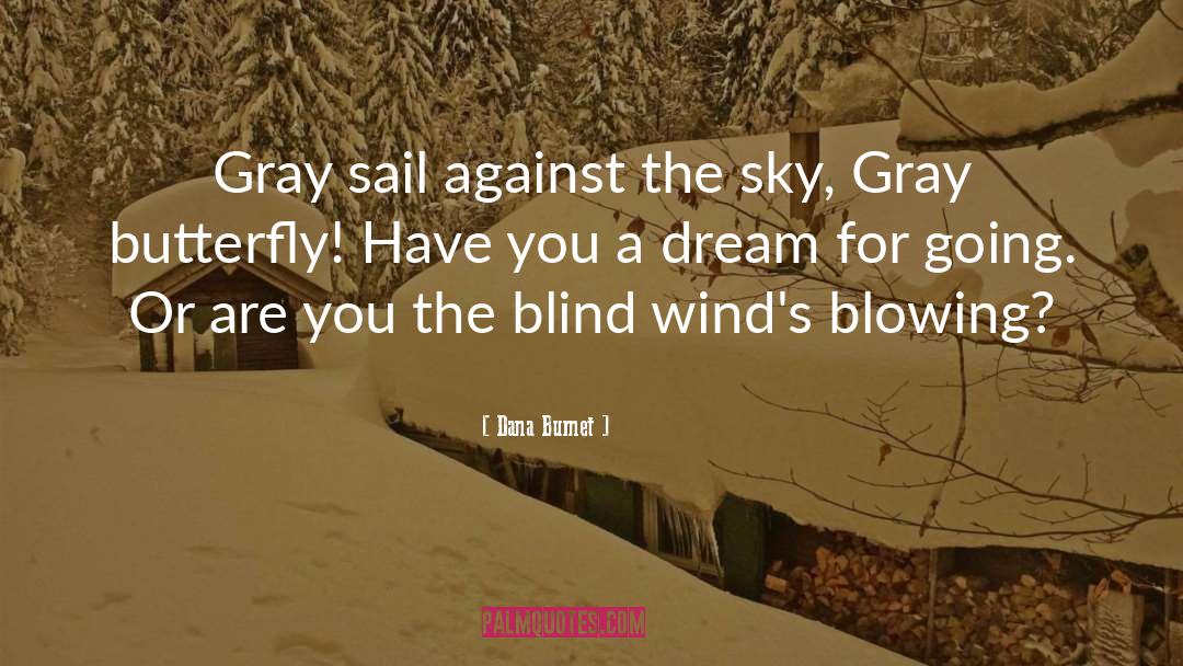 Dana Burnet Quotes: Gray sail against the sky,