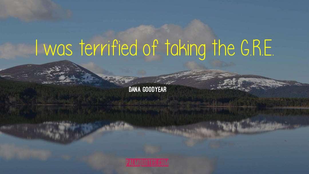 Dana Goodyear Quotes: I was terrified of taking