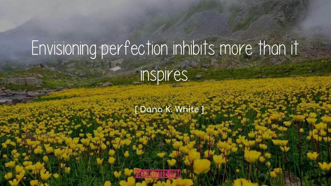 Dana K. White Quotes: Envisioning perfection inhibits more than