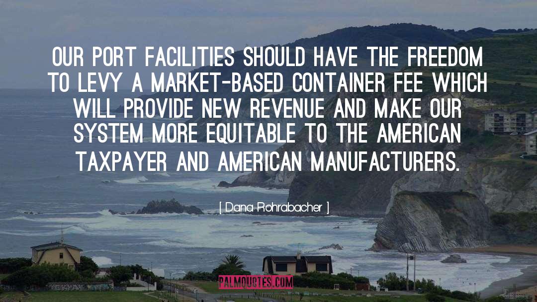 Dana Rohrabacher Quotes: Our port facilities should have