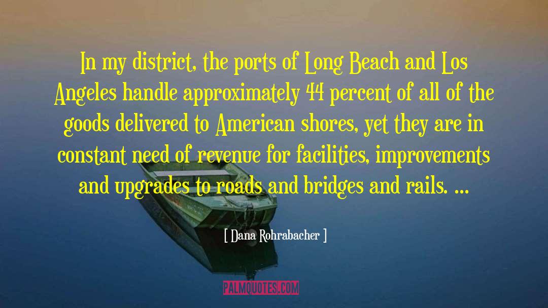 Dana Rohrabacher Quotes: In my district, the ports