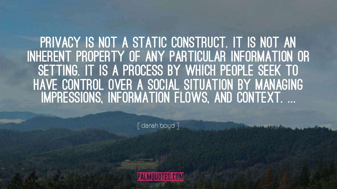 Danah Boyd Quotes: Privacy is not a static
