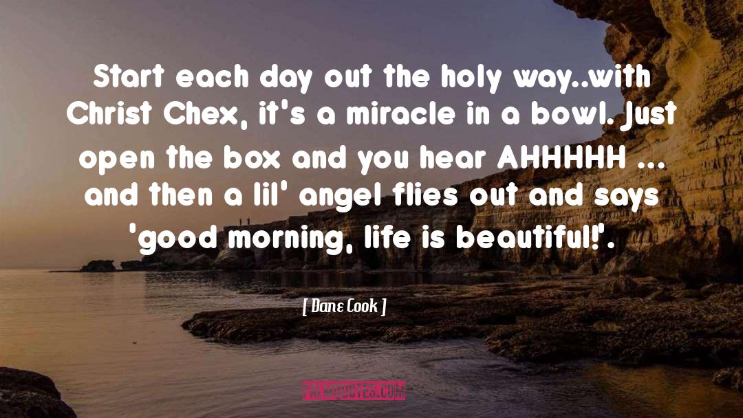 Dane Cook Quotes: Start each day out the
