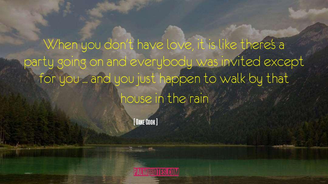 Dane Cook Quotes: When you don't have love,