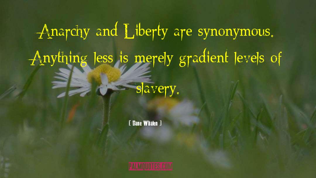 Dane Whalen Quotes: Anarchy and Liberty are synonymous.