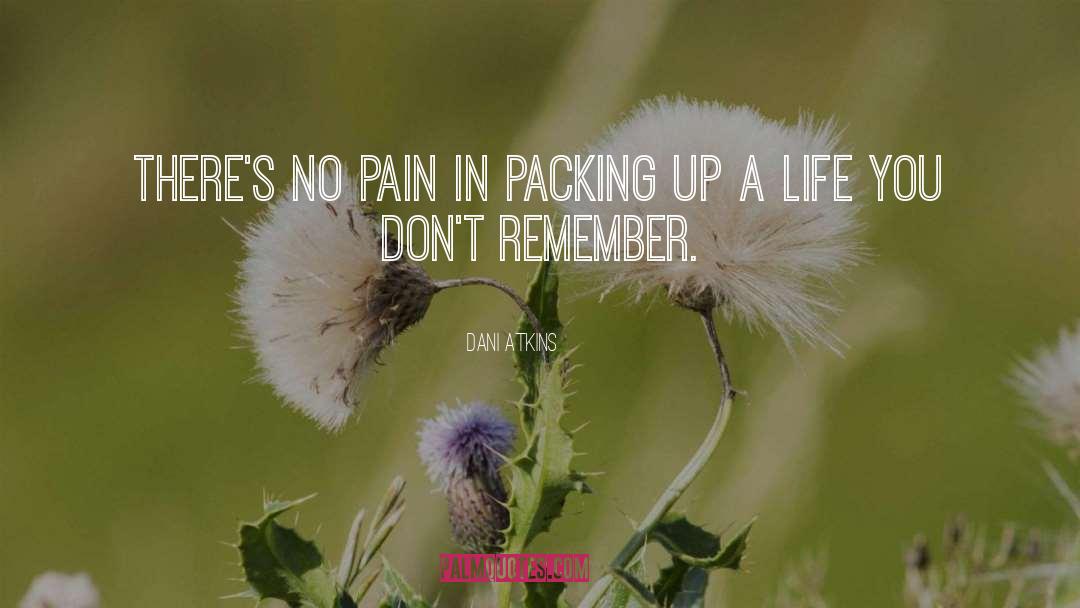 Dani Atkins Quotes: There's no pain in packing