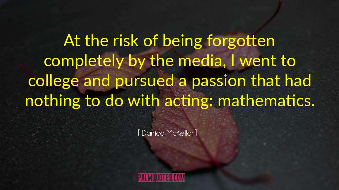 Danica McKellar Quotes: At the risk of being