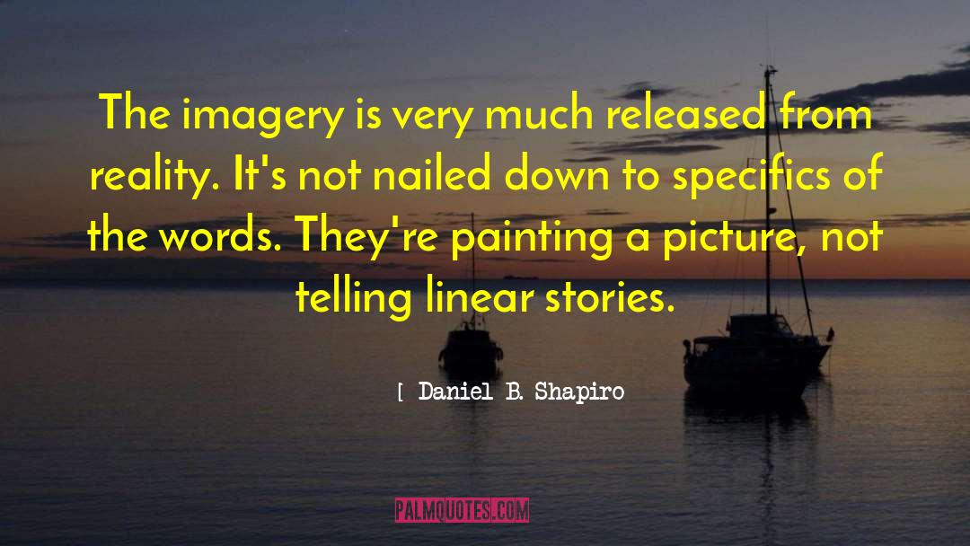 Daniel B. Shapiro Quotes: The imagery is very much
