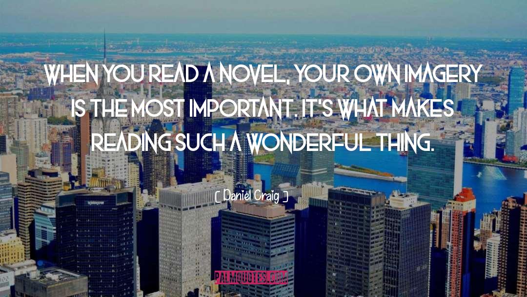 Daniel Craig Quotes: When you read a novel,