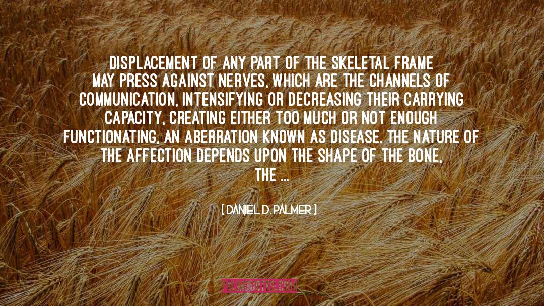 Daniel D. Palmer Quotes: Displacement of any part of