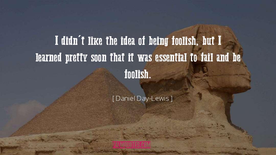 Daniel Day-Lewis Quotes: I didn't like the idea