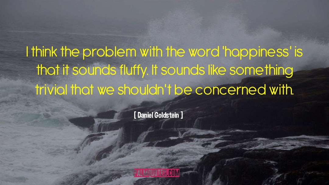 Daniel Goldstein Quotes: I think the problem with