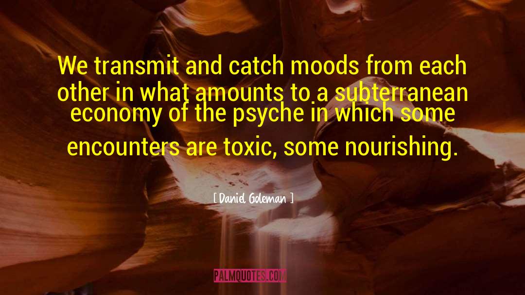 Daniel Goleman Quotes: We transmit and catch moods
