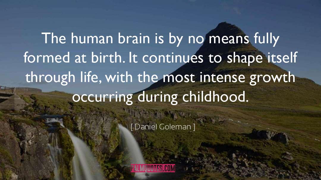 Daniel Goleman Quotes: The human brain is by