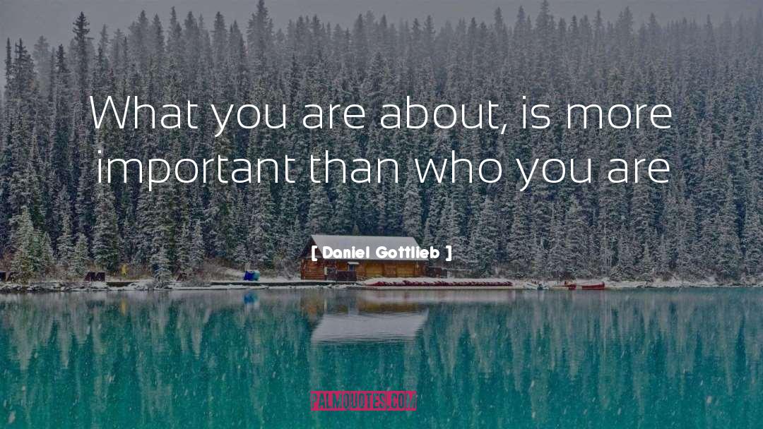 Daniel Gottlieb Quotes: What you are about, is