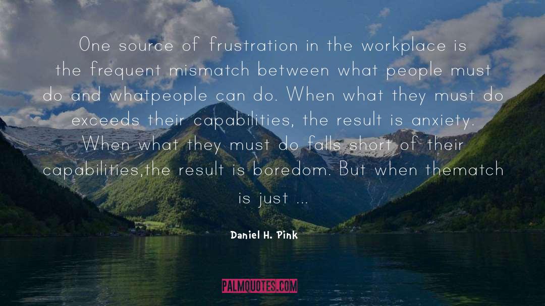Daniel H. Pink Quotes: One source of frustration in