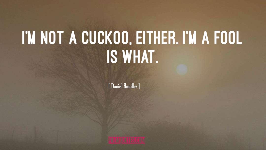 Daniel Handler Quotes: I'm not a cuckoo, either.