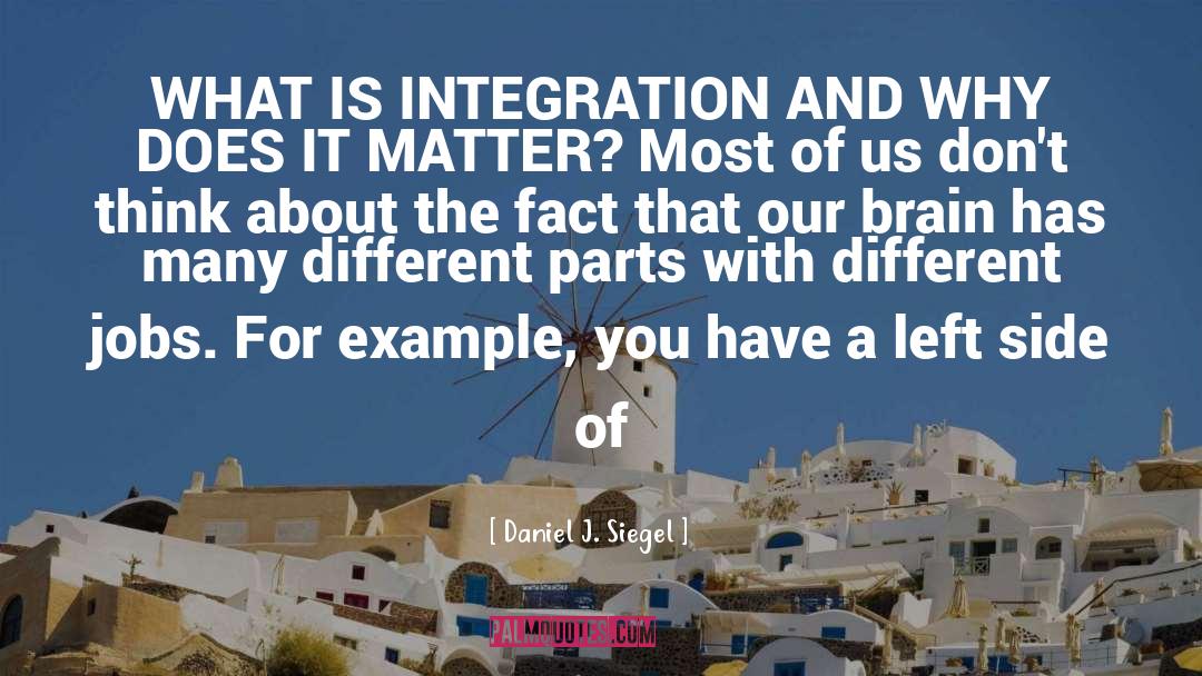 Daniel J. Siegel Quotes: WHAT IS INTEGRATION AND WHY