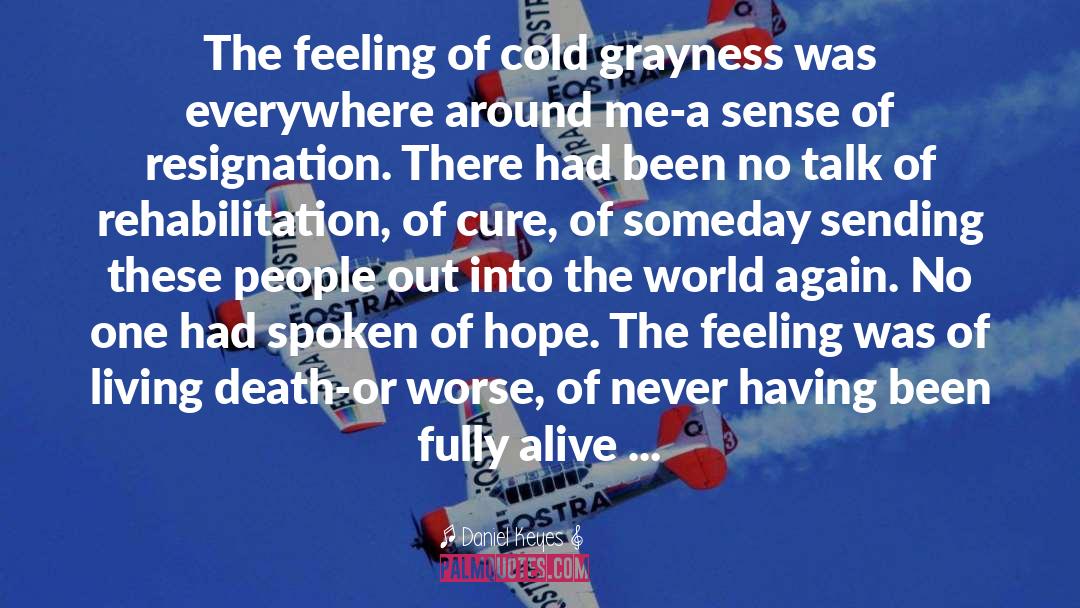 Daniel Keyes Quotes: The feeling of cold grayness