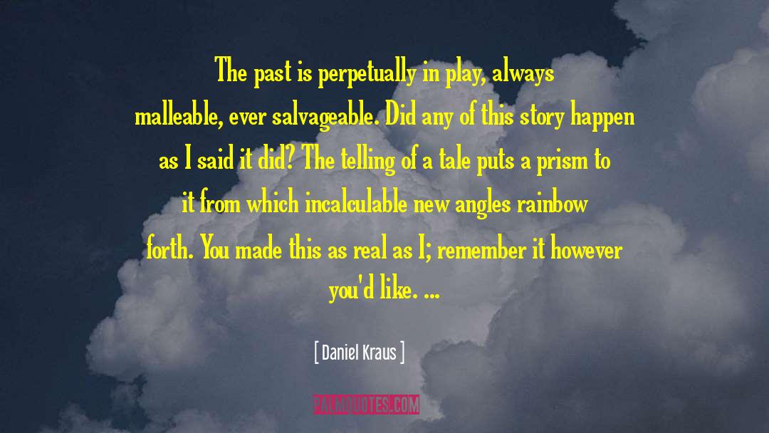 Daniel Kraus Quotes: The past is perpetually in