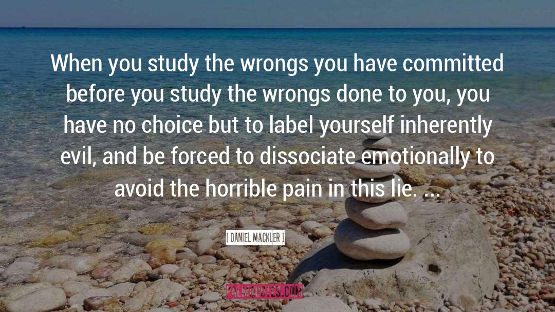 Daniel Mackler Quotes: When you study the wrongs