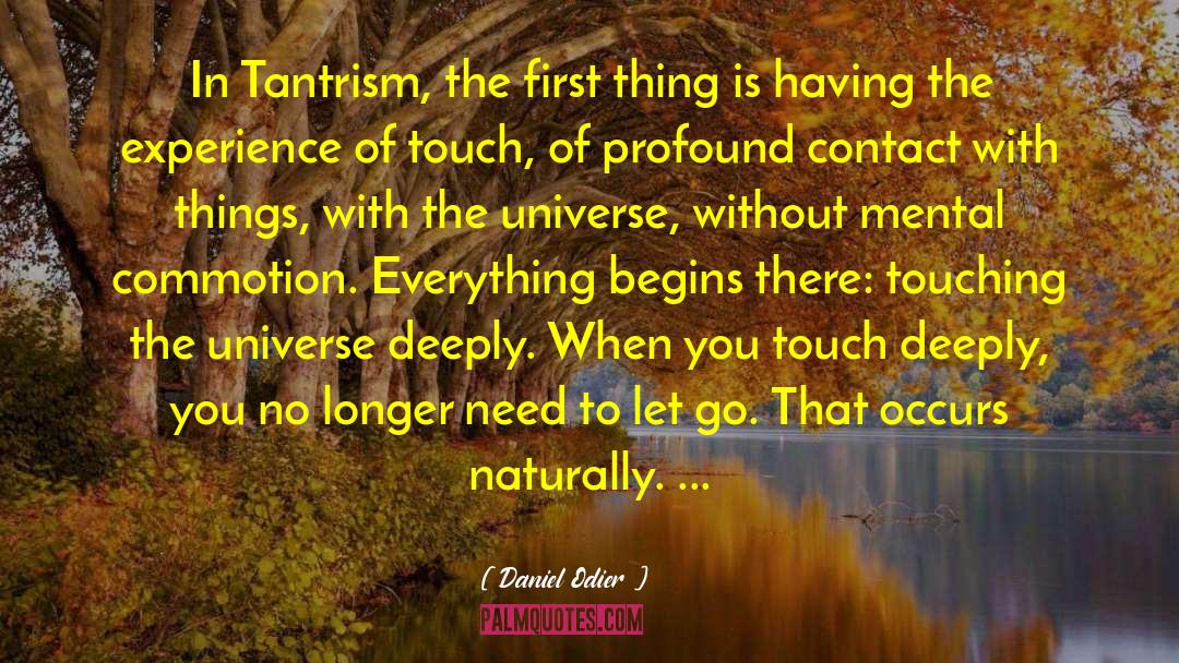 Daniel Odier Quotes: In Tantrism, the first thing