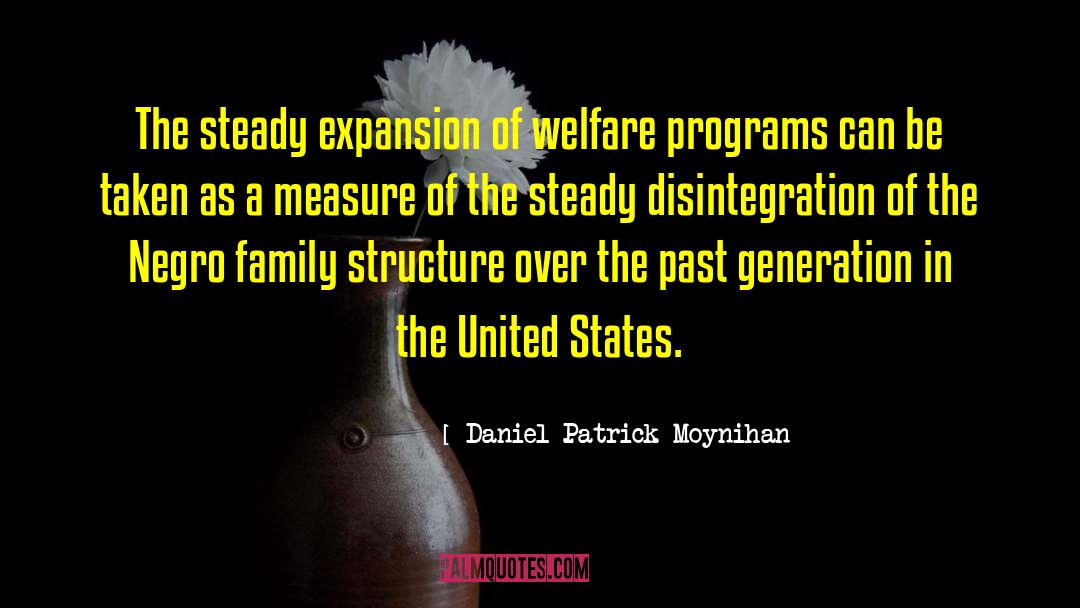 Daniel Patrick Moynihan Quotes: The steady expansion of welfare
