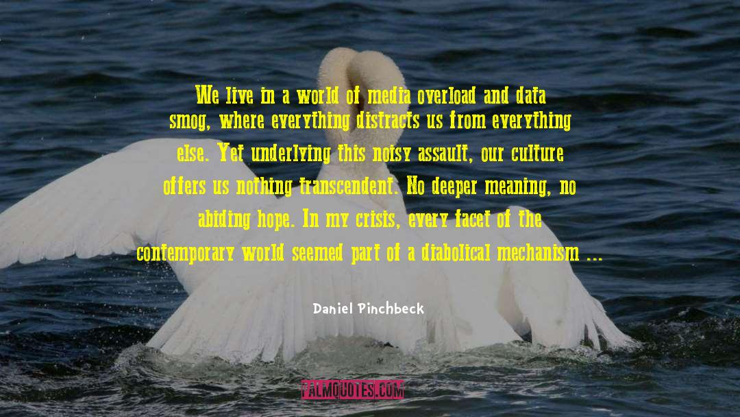 Daniel Pinchbeck Quotes: We live in a world