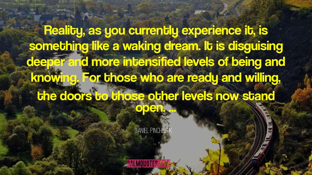 Daniel Pinchbeck Quotes: Reality, as you currently experience