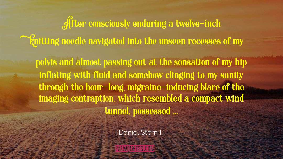 Daniel Stern Quotes: After consciously enduring a twelve-inch