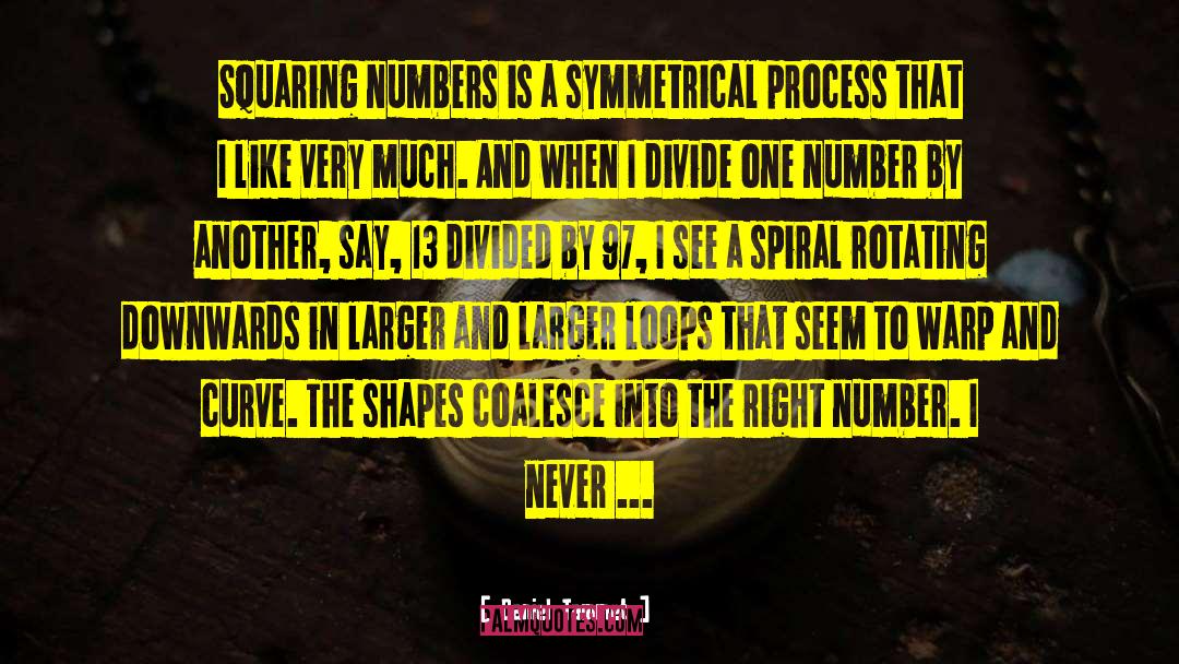 Daniel Tammet Quotes: Squaring numbers is a symmetrical