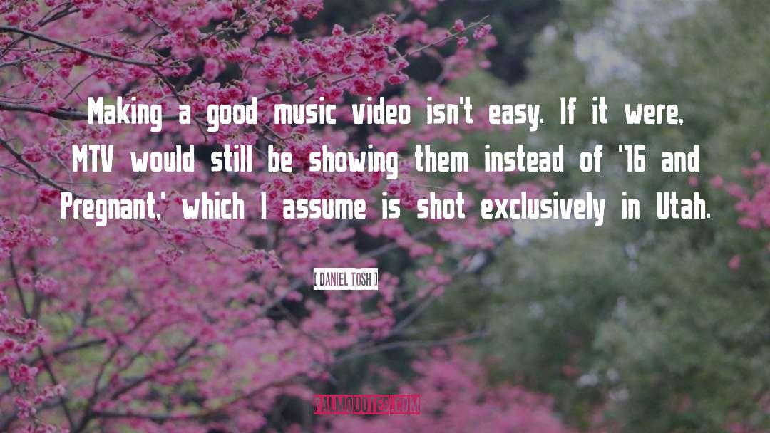Daniel Tosh Quotes: Making a good music video