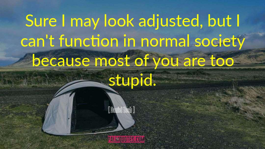 Daniel Tosh Quotes: Sure I may look adjusted,