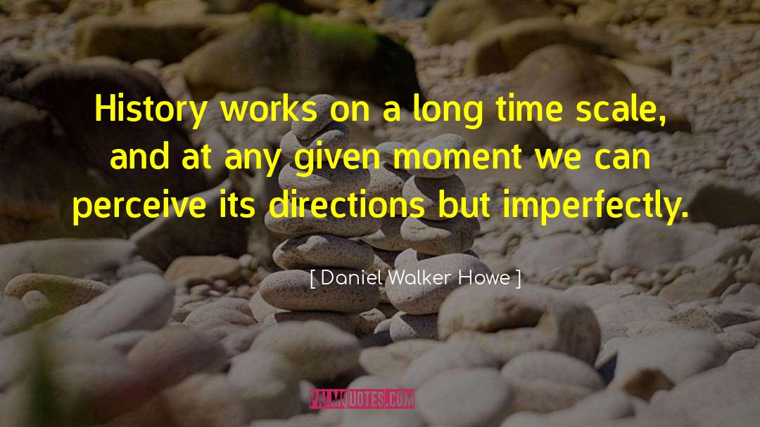Daniel Walker Howe Quotes: History works on a long