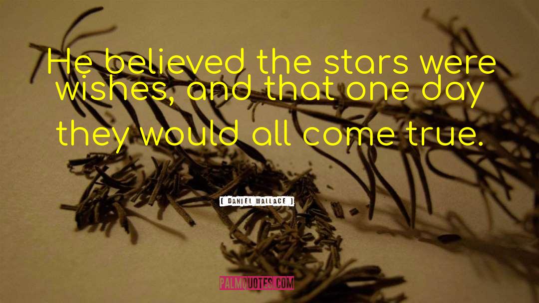 Daniel Wallace Quotes: He believed the stars were