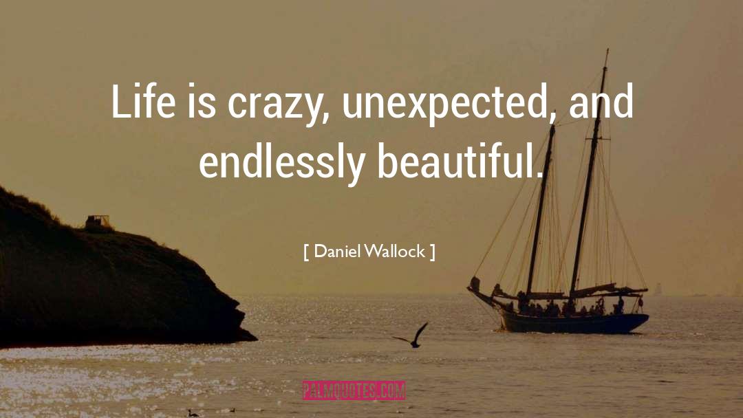 Daniel Wallock Quotes: Life is crazy, unexpected, and