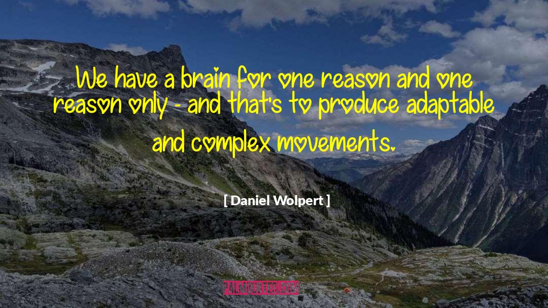 Daniel Wolpert Quotes: We have a brain for