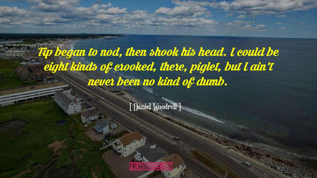 Daniel Woodrell Quotes: Tip began to nod, then