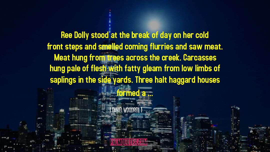 Daniel Woodrell Quotes: Ree Dolly stood at the