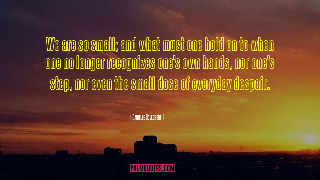 Danielle Collobert Quotes: We are so small; and