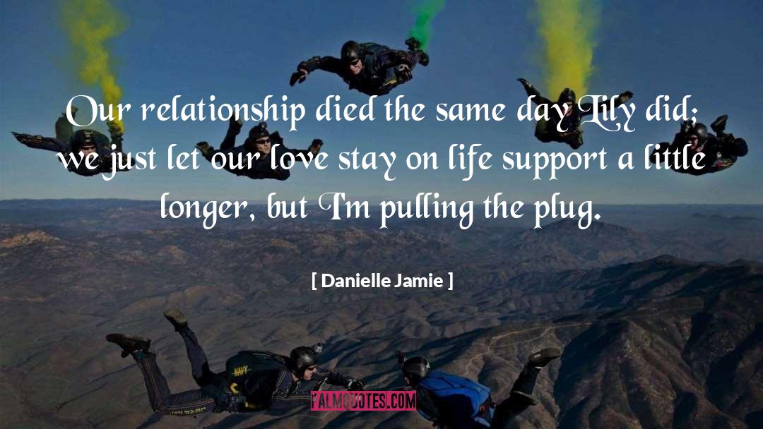 Danielle Jamie Quotes: Our relationship died the same