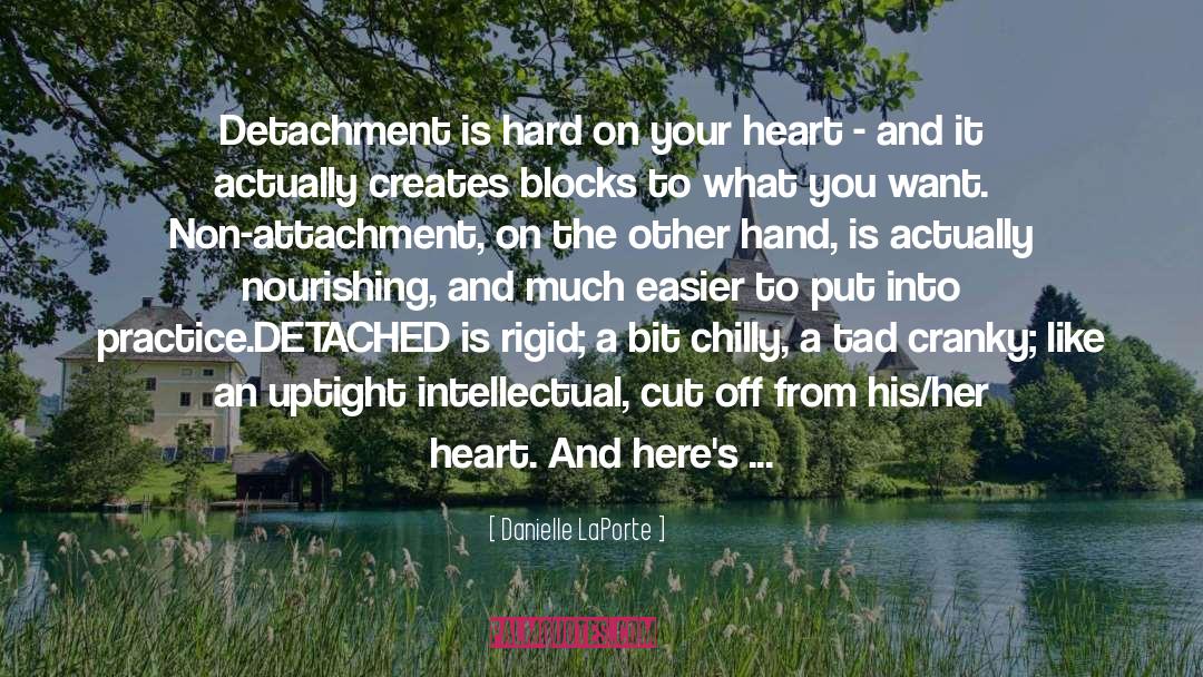 Danielle LaPorte Quotes: Detachment is hard on your