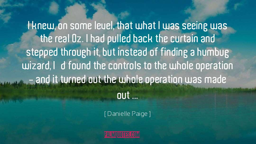 Danielle Paige Quotes: I knew, on some level,