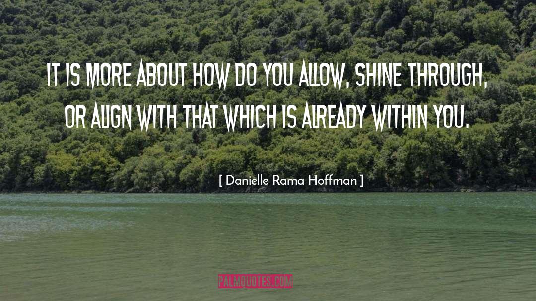 Danielle Rama Hoffman Quotes: It is more about how