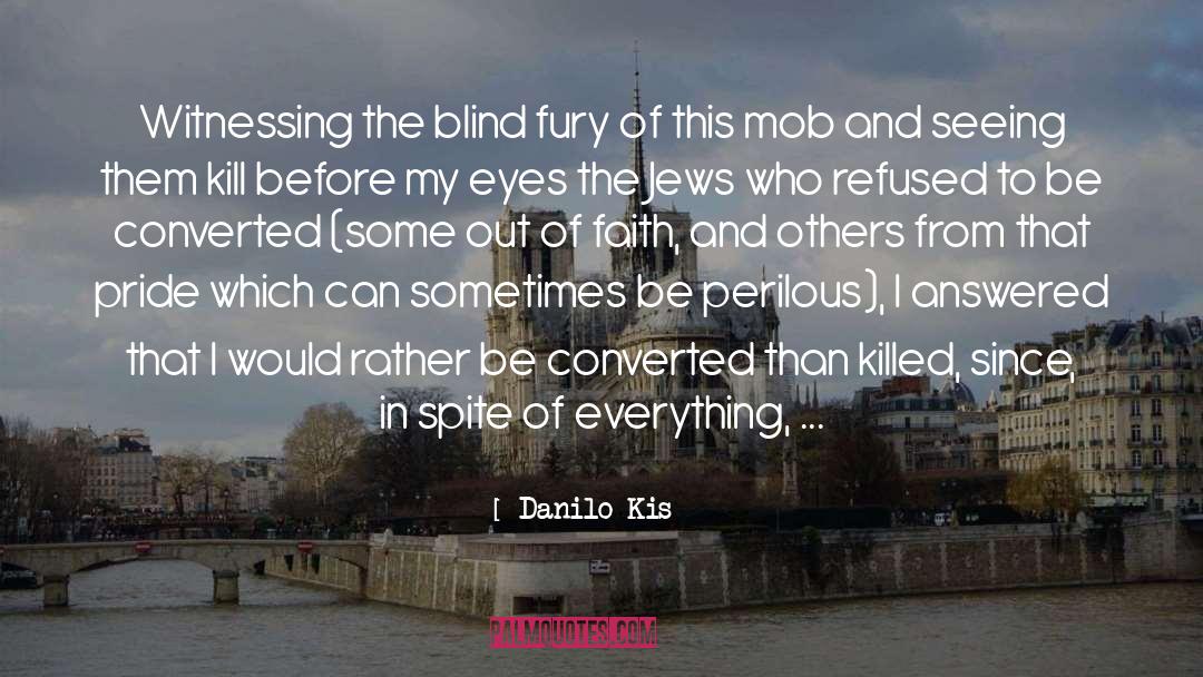 Danilo Kis Quotes: Witnessing the blind fury of