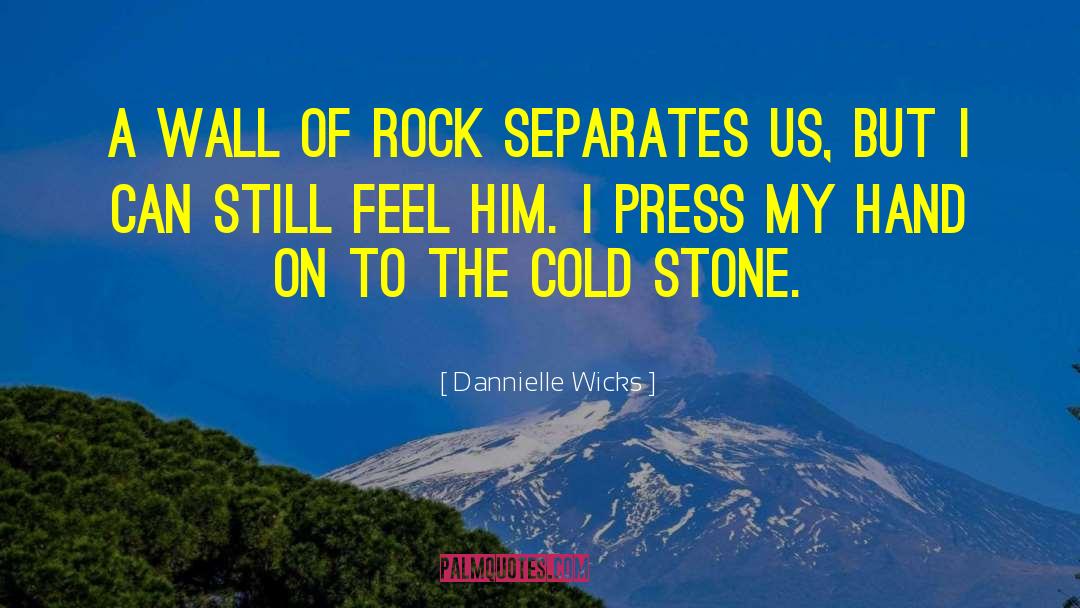 Dannielle Wicks Quotes: A wall of rock separates